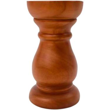 Imagem de CASTIÇAL PORTA VELA HOME&CO MADEIRA 21x11x11cm NATURAL