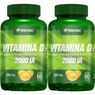 Imagem de Kit 2X Vitamina D3 2000UI - 60 Cápsulas - Herbamed-Masculino