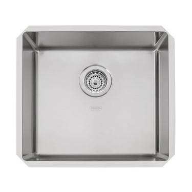 Imagem de Cuba De Embutir Quadrum 45 U Tramontina 45 X 40 X 20 Cm Em Aço Inox Acetinado Outlet