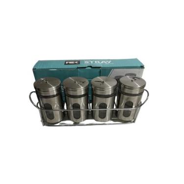 Imagem de Porta Tempero e Condimentos em aço Inoxidavel com Suporte - JOLITEX