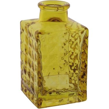 Imagem de VASO DECORATIVO ENFEITE PLANTA GARRAFA VIDRO 9x5x5cm AMARELO