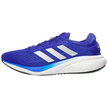 Imagem de adidas Tênis de corrida masculino Supernova 2, Azul lúcido/prata metálico/branco, 13
