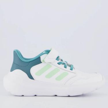 Imagem de Tênis Adidas Tensaur Run 3.0 Branco e Verde Juvenil, 28