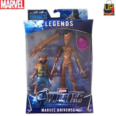 Imagem de Boneco Marvel Legends 15cm - Groot & Rocket Raccoon