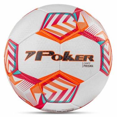Imagem de Bola Futebol De Campo Traning 32 Gomos Costurado Prisma Poker, Laranja