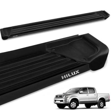 Imagem de Estribo Lateral Hilux CD 2005 a 2015 Aluminio Preto A1 - Gtnox