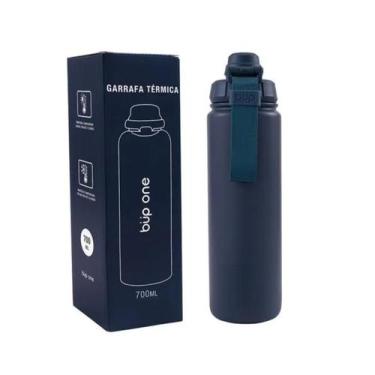 Imagem de Garrafa Térmica Easy Open Bup One 700ml Estilo Elegância, Azul Escuro