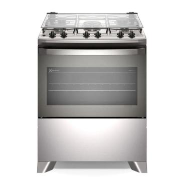 Imagem de Fogão 5 Bocas Electrolux FE5IG Efficient Tripla Chama PerfectCook Mesa de Inox Cinza-Bivolt  