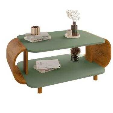 Imagem de Mesa de Centro Floripa Orgânica 92CM Pistache Naturalle Bechara