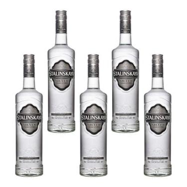 Imagem de KIT 5 Vodka Stalinskaya Silver -1L