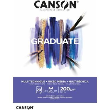 Imagem de Bloco Canson Multitécnica 220g A4 20 fls