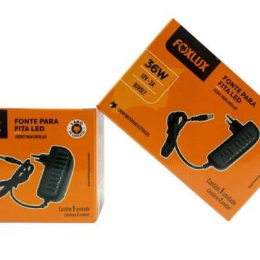 Imagem de Fonte para Fita de LED 36W 12V 3A Bivolt Foxlux, Bivolt
