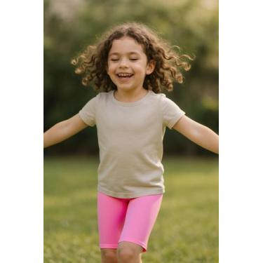 Imagem de Short Ciclista Verão Básico Meninas com Cós Elástico Kyly, Rosa sensaç