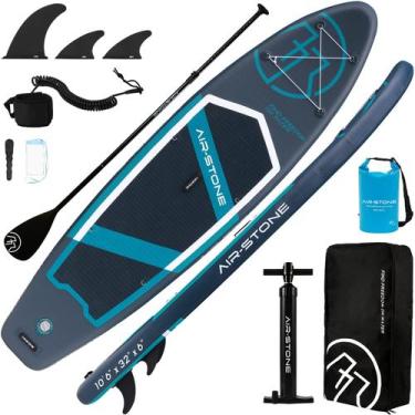 Imagem de Prancha de Stand Up Paddle Inflável AIR-STONE 320x81x15 cm Leve e Está