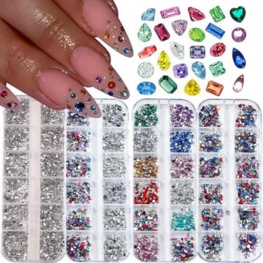 Imagem de Adesivos para Unhas ONPRESS 4000pcs Conjunto Colorido de Strass 3D