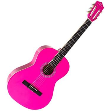 Imagem de Violão Clássico Acústico Michael Antares VM19E PK Pink com Cordas em Nylon e Bag