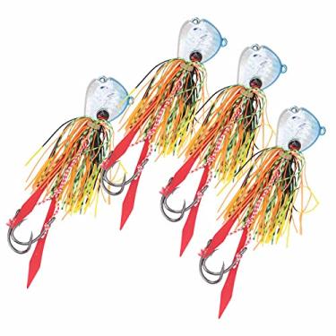 Imagem de Iscas com saias de silicone, iscas de pesca realistas e iscas de pesca iscas de pesca iscas de topwater para pesca de acampamento ao ar livre(Azul)
