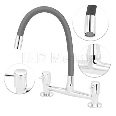 Imagem de Torneira Misturador Gourmet Preto Flexível Cozinha Pia Mesa