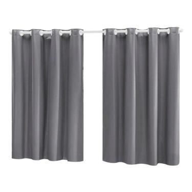 Imagem de cortina para sala quarto em tecido oxford cinza 3,00x1,80