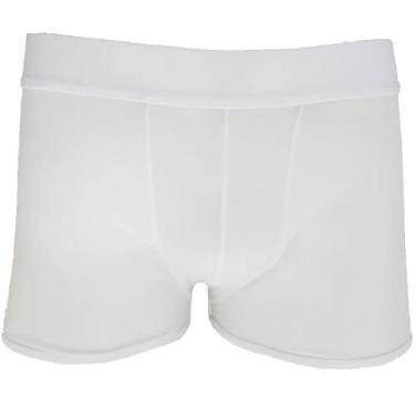 Imagem de Cueca Boxer Em Tule Transparente Branco Cuecas Sexlord Underwear