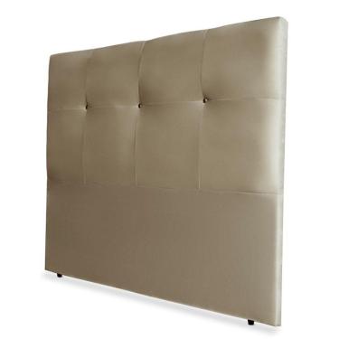 Imagem de Cabeceira Casal Sofia Cama Box 140cm Capitonê Suede Taupe