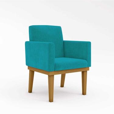 Imagem de Cadeira Reforçada Para Mesa Jantar Estudos azul Turquesa
