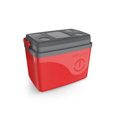 Imagem de Caixa Térmica Cooler Floripa 30L Com Alça Unitermi Vermelha