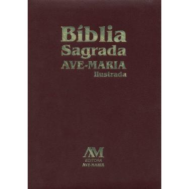 Imagem de Livro - Bíblia Sagrada Ave-Maria Ilustrada - Marrom