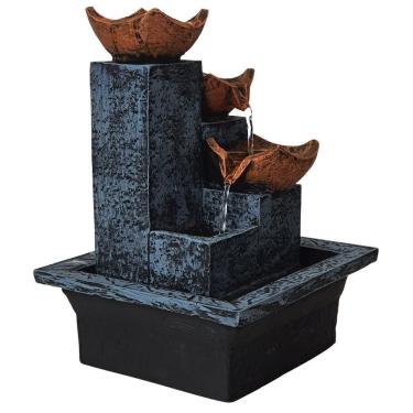 Imagem de Fonte de água decorativa 3 quedas parede cascata Bivolt