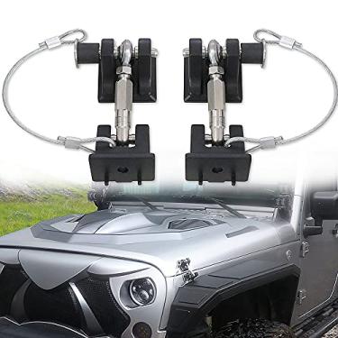 Imagem de Sukemichi Capuz Trava com Fechadura, Capuz À Prova de Roubos Capuz Capuz Pinos para Jeep Wrangler JK 2007-2017, Atualização