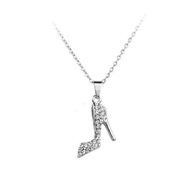Imagem de MiniJewelry Colar feminino de salto alto para meninas festa noturna sapato encontro cristal transparente zircônia cúbica presente para sua namorada irmãs, Metal, Não conhecido
