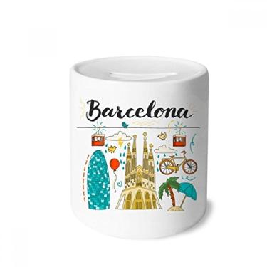 Imagem de DIYthinker Barcelona Spanish Sagrada Familia Money Box Saving Banks Ceramic Coin Case Kids Adults