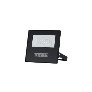 Imagem de Refletor Taschibra TR LED Slim 30W Preto Bivolt 3000K - Luz Amarela