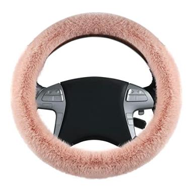 Imagem de peles,Cobertura volante confortável e absorvente com pelúcia | pelúcia quente para caminhões, SUVs, carros luxo