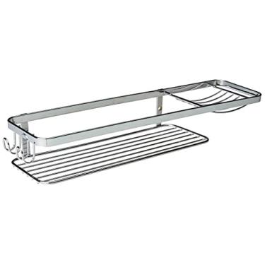 Imagem de Suporte para shampoo/sabonete com ganchos cromado - Perfezione - Future