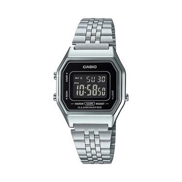 Imagem de Relógio de Pulso Casio Classico Vintage Feminino Digital Casual Aço Inóx Prata LA680WA