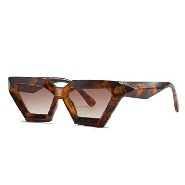 Imagem de Óculos de sol cat eye feminino óculos de sol de armação pequena feminino feminino tons únicos UV400 Lentes De Sol Mujer,C5 Leopard Brown,One size