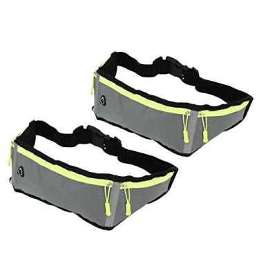 Imagem de Pochete Fanny, 2 Pochetes Respiráveis ​​com Elásticos para Esportes (Cinza)