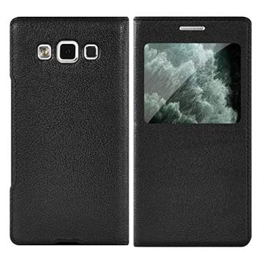 Imagem de Flip Cover Leather Window Phone Case Para Samsung Galaxy J7 2017 J5 Pro J3 J2 2015 J1 2016 Grand Core Prime J4 J6 Plus J8 2018, Preto, Para J7 2016