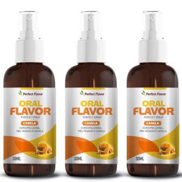 Imagem de Kit 3Uni Oral Flavor Perfect Spray Canela + Mel + Cúrcuma Longa 30ml -