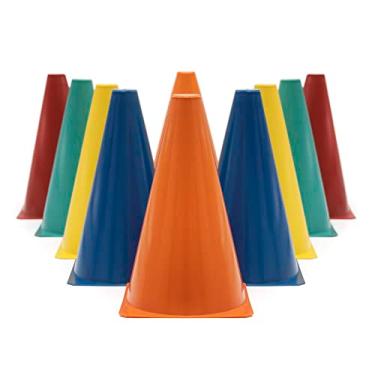 Imagem de Kit 10 Cones P/Circuito Funcional Agilidade Futebol 20 Cm Cor:Colorido;Tamanho:G;Genero:Unissex