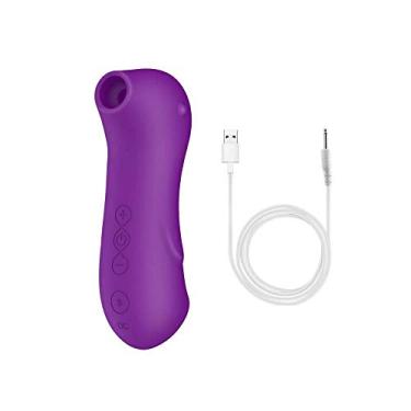 Imagem de Vibrador de Sucção Estimulador Erótico de Clitóris Sucção do Mamilo Lambedor Oral (Roxo)