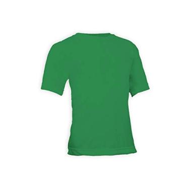 Imagem de Camiseta Lisa Algodão Colorida Juvenil Verde Bandeira Tamanho 10