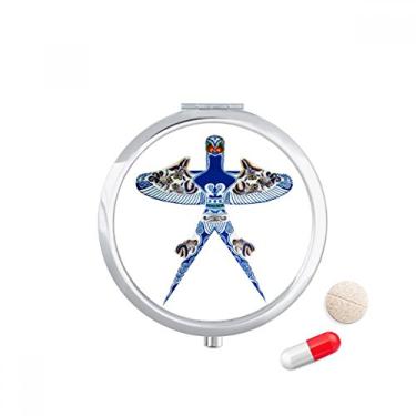 Imagem de Caixa de comprimidos com padrão tradicional de pipa de cultura chinesa para armazenamento de remédios