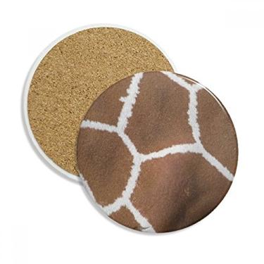 Imagem de Caneca de girafa com design abstrato para porta-copos com proteção de mesa, pedra absorvente