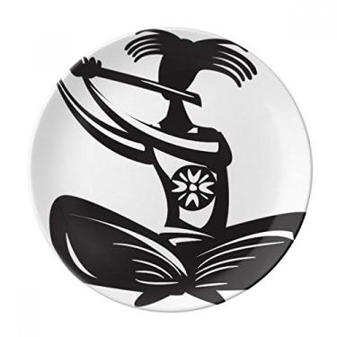 Imagem de Flauta Celebrate Outline Prato Mexicano Decorativo de Porcelana Salver Prato de Jantar