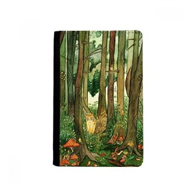 Imagem de Miaoji Porta-passaporte com pintura de gatos e florestas, porta-cartões Notecase Burse
