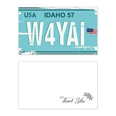 Imagem de Número da placa de licença de carro American USA cartão de agradecimento aniversário aniversário saudação casamento agradecimento