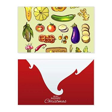 Imagem de Vegetables Berinjela, Abóbora, Gengibre, Feriado, Feliz Natal, Cartão de Parabéns, Mensagem de Letras de Natal