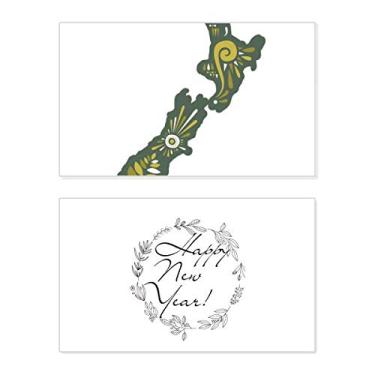 Imagem de Nova Zelândia Greenery Sunshine Island Festival Ano Novo Cartão de felicitações Bless Message Present